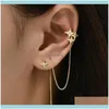 Dangle & Chandelier Fashion Statement Alloy Tassel Crystal Fl Stars Set For Women Vintage Earrings Wedding Party Jewelry Gift 2 Pcs Drop Del