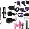 NXY SM Bondage Seksspeeltjes Voor Dames Lederen Masker Handboeien Fox Tail Whiping Spanking Anal Plug Butt BDSM Vibrator Adult Games 1223