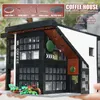 MOC-45635 Modern Cafe Model Building Blocks With Led Parts MOULD KING 16036 Streetview Series Assembly Bricks Children Birthday Toys Christmas Gifts For Kids