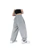 Pantalon de survêtement de jogging gris femmes Baggy mode coréenne joggeurs formation large pantalon de sport pantalon femme 211216