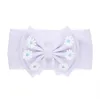 Bébé fille bandeau gros arc marguerite fleur bandeau élastique nouveau-né turban solide large tête enveloppement infantile chapeaux cheveux accessoires 12 couleurs