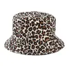 Outdoor Hats Women Leopard Print Bucket Comfortable Breathe Foldable Men Beach Flat Top Sun Fishing Hat High Quality Panama Street