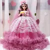 45 CM One Piece Design De Mode Princesse Poupée Robe De Mariée Noble Robe De Soirée Pour Barbie Poupées Fille Cadeau 10 Couleurs