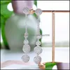 Charme bijoux doux gland boucles d'oreilles pièce ronde pendentif pavé Aaa zircone pour les femmes de mariage bijoux de luxe Xiumeiyizu 11.11 Drop Deliv