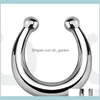 Fashion Fake Septum Medical Titanium Pierścień przebijanie Srebrny Kryształ Indian Body Clip For Women Girls Biżuter Prezent LBM7Y Pierścienie x41dd