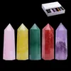 Length 10cm above Big Ability Quartz Pillar Arts Raw Energy Stone Tower Ornament Mineral Healing magic wands Reiki six-sided Nature crystal point