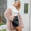 Fur Imitation Coat Korean Plain Beach Wool Women's Long Winter Faux Jacket 211213