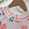 Bear Leader Neonate Abiti casual Moda estiva Baby Fruits Print Dress Bambini Abiti adorabili Abiti da festa dolce 3-8Y 210708