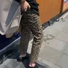 pantaloni demin con stampa zebrata da donna con cerniera a vita alta jeans con stampa leopardata a bottone singolo pantaloni skinny con motivo animale 210415