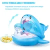 Other Pools SpasHG Shark with Canopy Seat Ring Inflatable Children's Swimming Removable Sunshade Baby WH0459