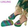 Dress Shoes Arrival Luxury Women Designers Nigerian And Matching Bags Set Decorated With Rhinestone Italian Comfortable