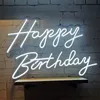 Neon Sign Happy Birthday LED Light Custom Made Opslagnaam Neon Tekens voor Wall Bar Pub Club Home Restaurant Decor met Dimbare Controller