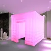 Oxford Cloth White Color Size 2.5/3m 2 LED strips Inflatable Photobooth Photo Booth tent for Party Wedding with 2doors