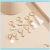 Jewelryfashion Lune Et Étoile Hoop Boucles D'oreilles Pour Les Femmes Or Couleur Piercing Boucle D'oreille Bijoux Perle Gland Cristal Partie Bijoux Hie Drop Del