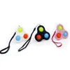 Vinger Top Press Bubble Lanyard Sleutelhanger Simple Key Ring Polsband Creatieve Push Popper Fidget Speelgoed Muziek Stress Relief Toys G33H8GL