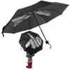 Obreiro dedo do dedo médio à prova de vento à prova de vento do seu guarda-chuva criativo dobrável parasol moda impacto preto guarda-chuva