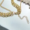 17KM Retro Portrait Coin Pendant Big Thick Chain Necklace For Women Exaggerated Chain Choker Geometric Round Necklaces Jewelry