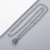 New Design Fashion Necklace High Quality Silver Plated Necklace Retro Pattern Chain Necklace Hip Hop Jewelry Supply