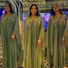 Längd 150 cm afrikanska klänningar för kvinnor Dashiki Diamond Pärlor Traditionella Boubou Kläder Abaya Muslim