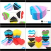 Boxes Bins Housekeeping Organization Home & Garden Drop Delivery 2021 Nonstick Wax Containers Heart Shaped Sile Box 17Ml Sil Container Food G