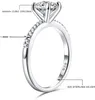 Cluster Rings EAMTI 925 Sterling Silver For Women 1.25 CT Round Solitaire Cubic Zirconia Engagement Ring Promise Size 4-12