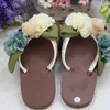 Summer Sweet Cute Colorful Handmade Artificial Cartoon Bear Flowers Flip Flops Non Slip Flat Casual Beach Women Slippers