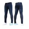 Mens skinny ren färg jeans män non ripped stretch denim byxor elastisk midja stor storlek europeisk stil lång byxa