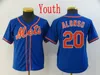 2021 Nieuwe honkbal 12 Francisco Lindor Jerseys Gestikt 48 Jacob Degrom 20 Pete Alonso 18 Darryl Aardbei Grey Road White Home Royal Alternate Away Away South Third