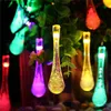 Stringa a luce solare 30 LED ESTERNO Goccia Acqua Doccia Creativo Decorazione Giardino Lanterna Paesaggio di Natale Lampano da giardino
