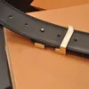 Fashion Trend Designers Mens Belt Luxury Plain Grain Classics Cowhide Brand Belts High Quality Belt Metal Buckle Width 3.8cm 3 Types