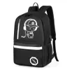 Senkeystyle Luminous Mens Sac à dos pour les sacs à dos d'école garçons avec un port de charge USB, un voyage masculin imperméable oxford