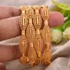 24k Dubai 1pcs/lot Gold Color Bangles for Women Gold Bride Wedding Bracelet Africa Bangle Arab Jewelry Gold Charm Girls Q0719