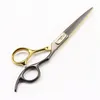 Germany JAGUAR 6.0 inch cutting/thinning hair scissors 9CR 62HRC Hardness black and golden handle with retail gift case