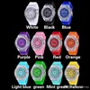 Luminous Diamond Watch Modetrend Men039s Women039s Uhren Liebhaber Farbe LED Gelee Silikon Genfer Transparenter Student WRI2018532