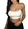 Kobiety Tube Topy Moda Club Tank Solidna Strappy Bez Rękawów Camisole Crop Casual Sexy Damska Letnia Kamizelka Bielizna 210522