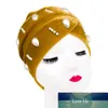 NEW Wrap Hair Loss Head Scarf Muslim Women's Turban Cap Cancer Chemo Hat Beads Braid Headcover Factory price expert design Quality Latest Style Original Status