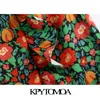 Kobiety Moda Floral Print Ruffled Mini Spódnica Wysoka Talia Zipper Samica Spódnice Dorywczo Faldas Mujer 210420