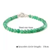 Brins de perles 4mm multicolore blanc Jades bracelets ronds perles de pierre colorées Bracelet fermoir mousqueton chaîne corde réglable guérison Reiki juif