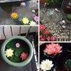 Ghirlande di fiori decorativi 18 cm Galleggiante Fiore di loto Artificiale Matrimonio Decorazioni per feste a casa Fai da te Ninfea Mariage Falso Plan257H