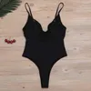 Sexy Solid Swimsuit Kobiety Body Swimwear Body Kobieta Push Up Monokini Wysoka talia Kostiumy kąpielowe Plaża Nosić 210521