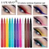 Handaiyan Colored Liquid Eyeliner Pencil 12 Shades Waterproof Matte Sweet Proof Long Last Not Easy to Smudge Makeup Eye Liner Pen