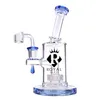 2021 Dab Oil Rig 6 Arm Tree Prec Recycler Bongs Hookahs Female 14.5mm Glass Water Pipe with Quartz Banger Drop Ship