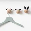 Children's Room Decoration Wooden Coat Hook Cartoon Animal Head Wall Hooks Kindergarten Baby born Gift Deer/bear/rabbit 210609