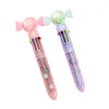 Canetas esferográficas 2 pcs Doces dos desenhos animados 10 cores Chunky Caneta Kawaii Rollerball Escola Escola Substitui papelaria Papelaria Escolar