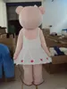 Costume de mascotte d'ours rose d'Halloween de haute qualité Personnaliser le personnage de thème d'anime de dessin animé Taille adulte Robe fantaisie de carnaval de Noël