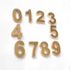 Backlit Golden Brushed Led Numbers Signage Titanium Metal House Wall-mounted Warm/RGB/blue/white Light Other Door Hardware