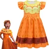 Enfants Vêtements Filles Encanto Mirabel Cosplay Costumes Fantaisie Robes Princess Enfants Anniversaire Carnaval Party Vêtements et sac 220303