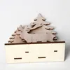 Decorative Objects & Figurines 1Pc Natural Wooden Christmas Desk Ornament DIY Elk Snowman Santa Wood Table Xmas Home Crafts Festive Small Gi