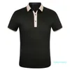 Luxury-shirt Mäns kortärmad t-shirt mode singel lapel jacka sportkläder jogging kostym m-3xl