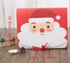 Канун Рождества Большой подарочная коробка Санта -Клаус Сказочная Дизайн Крафт Пэшель настоящая вечеринка, ящик для активности Красные зеленые подарки Коробы DHL XXC299